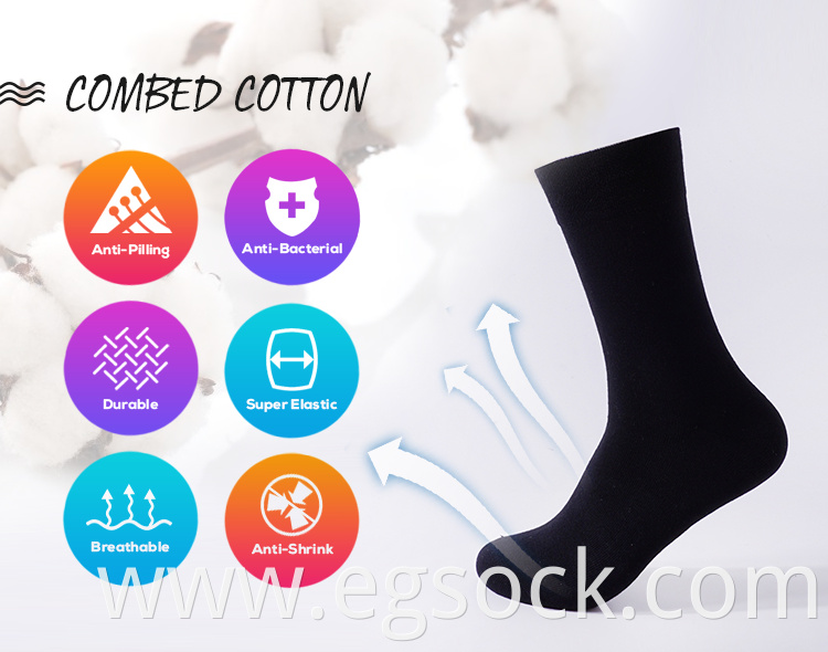 Business 98% Cotton Basic Style Socks